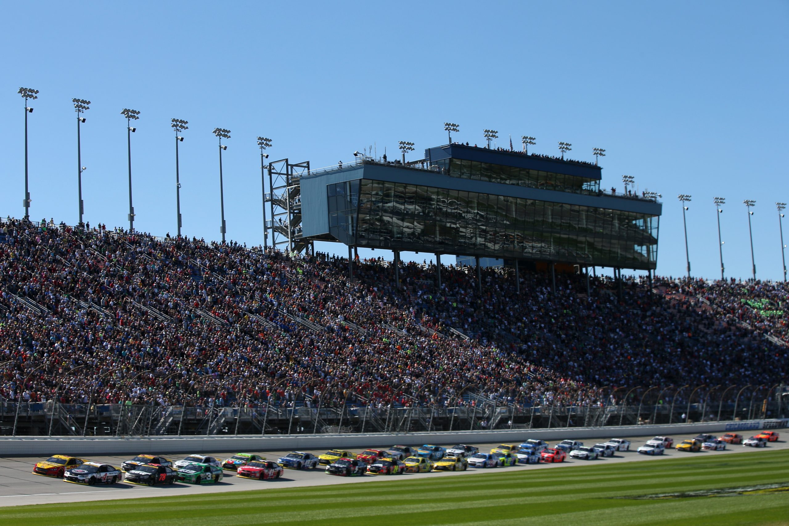 Chicago Speedway grandstand view