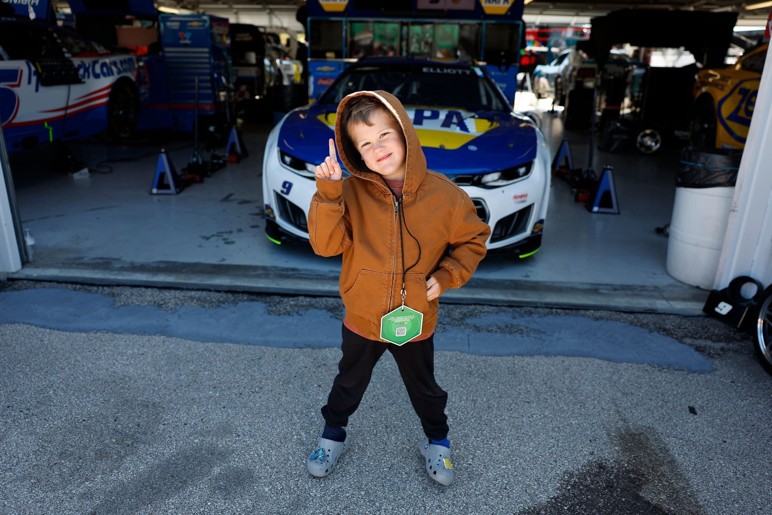 Kids enjoying the NASCAR Kids VIP Experience